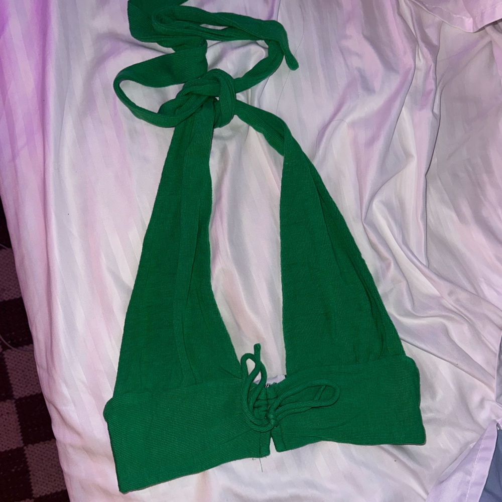 Princess Polly Vibrant Green Halter Tank Top